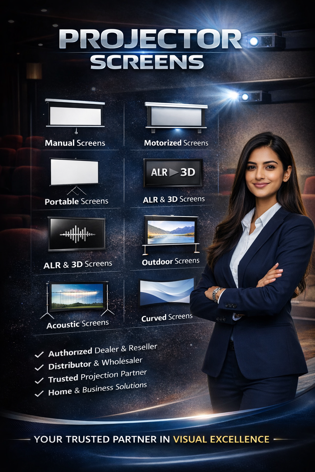 Best projectorscreen Supplier in India - Sunlite Systems