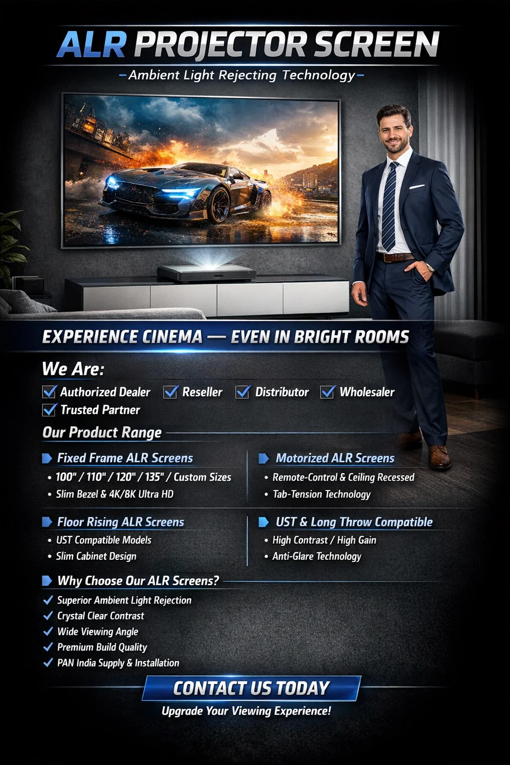 ALR Projector Screen Applications India