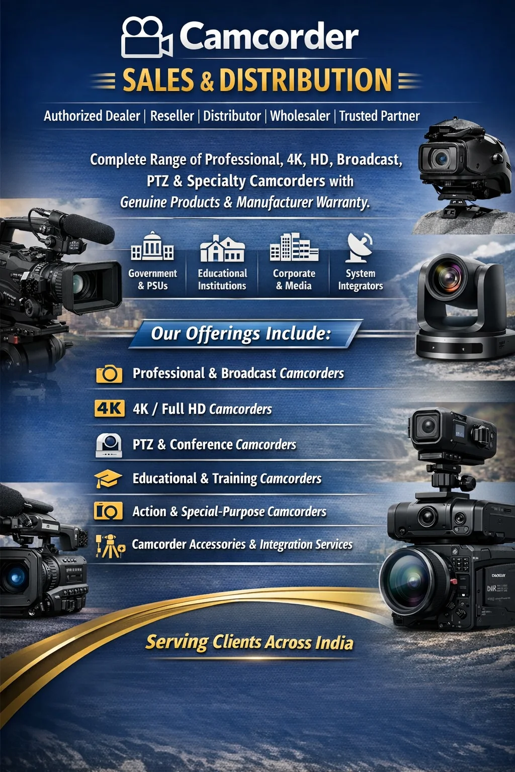 Best Professional 4K Camcorder Supplier in India - Sunlite Systems