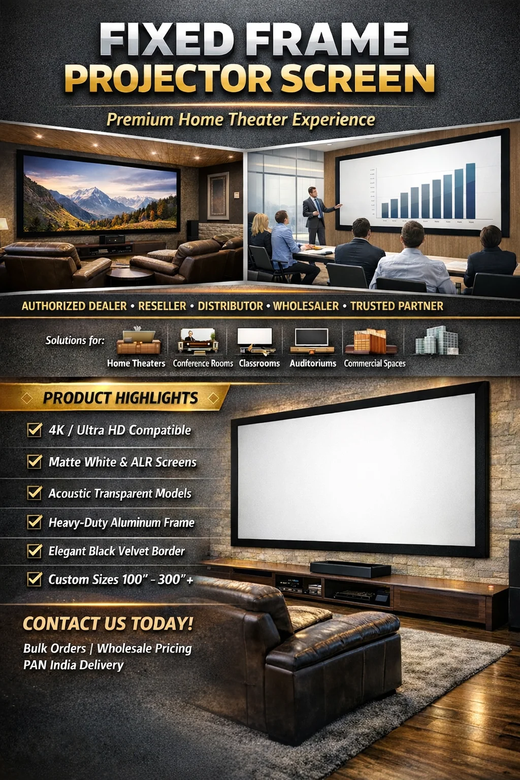 Fixed Frame Projector Screen Portfolio