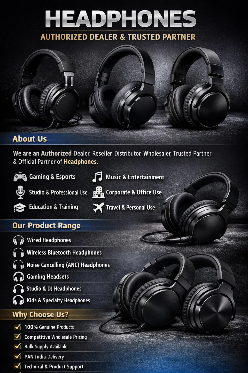 Premium headphone Portfolio