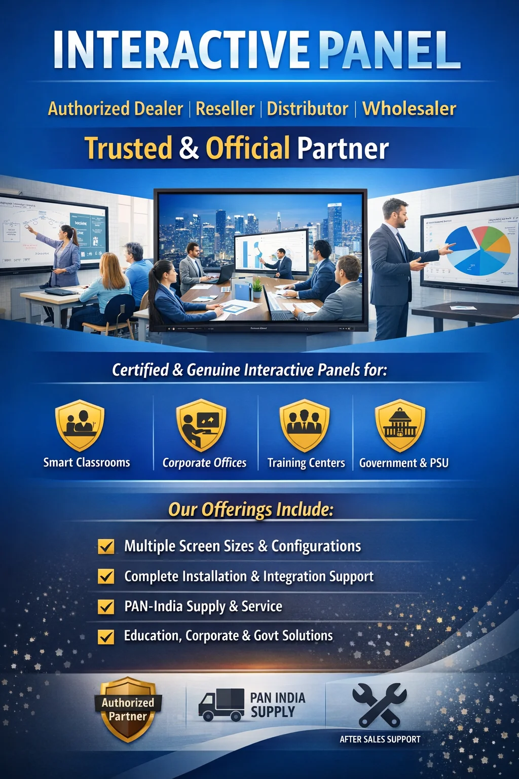 Best Interactive Flat Panel Display Supplier in India - Sunlite Systems