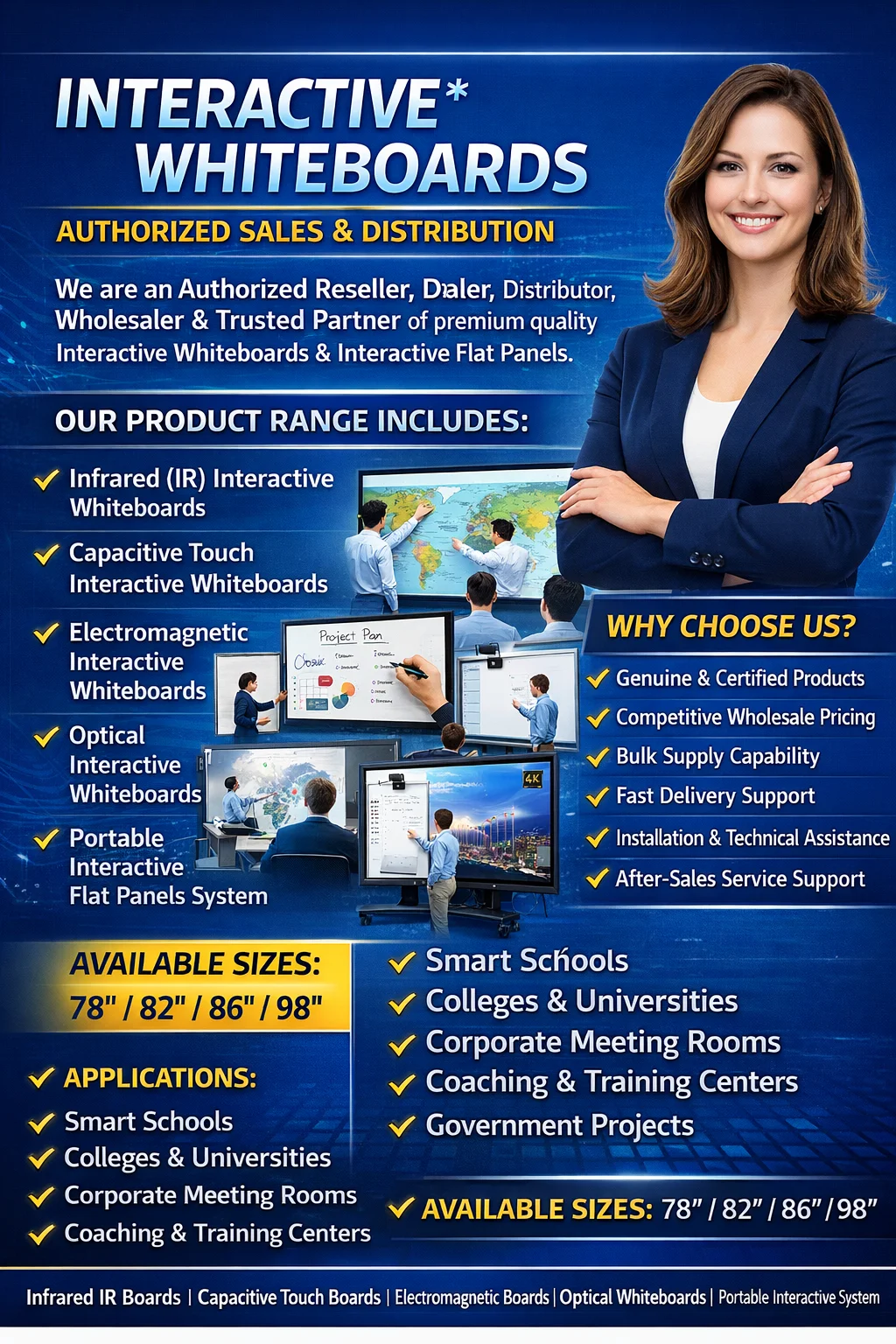 Best Samsung Interactive White Board Supplier in India - Sunlite Systems