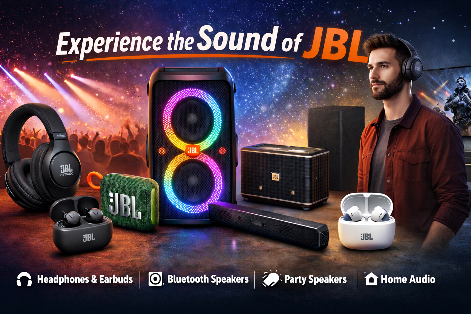 JBL Headphones & Earbuds Authorized Dealer Uttarakhand - Sunlite Systems Pvt Ltd JBL Tune Live Tour Quantum Headphones Dealer Near Me, JBL True Wireless Earbuds Endurance Soundgear Authorised Distributor Uttarakhand