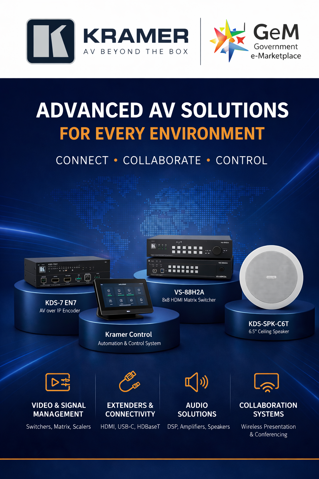 kramer Commercial Displays & Video Conferencing Authorized Dealer Delhi - Sunlite Systems Pvt Ltd kramer Interactive Displays Dealer Near Me, kramer Video Conferencing Systems Authorised Distributor Delhi NCR, kramer Digital Signage Dealer Noida Gurgaon Faridabad Ghaziabad Greater Noida Nehru Place