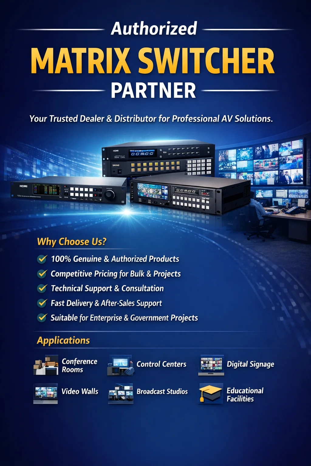 Best matrix-switcher Supplier in India - Sunlite Systems