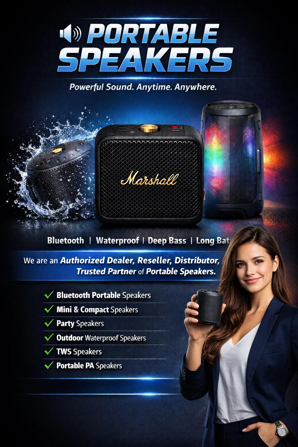 Best Portable Bluetooth Speaker Supplier in India - Sunlite Systems