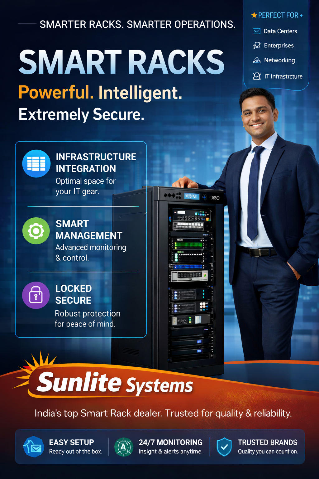 Best Netrack Smart Rack Supplier in India - Sunlite Systems