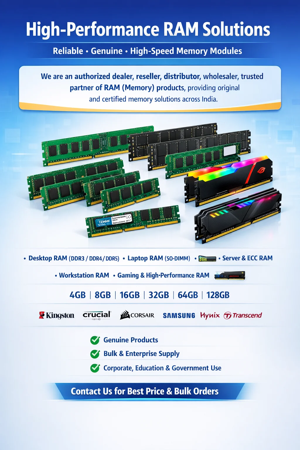 Best ram Supplier in India - Sunlite Systems