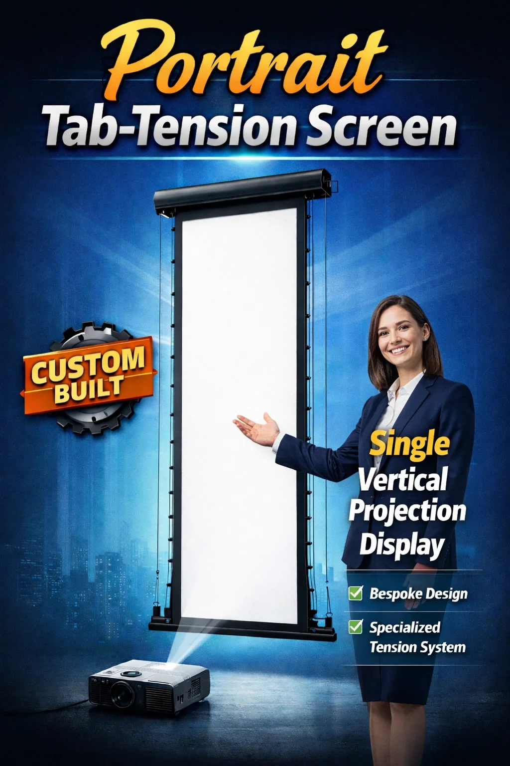 Best Severtson Tab Tension Projector Screen Supplier in Punjab - Sunlite Systems