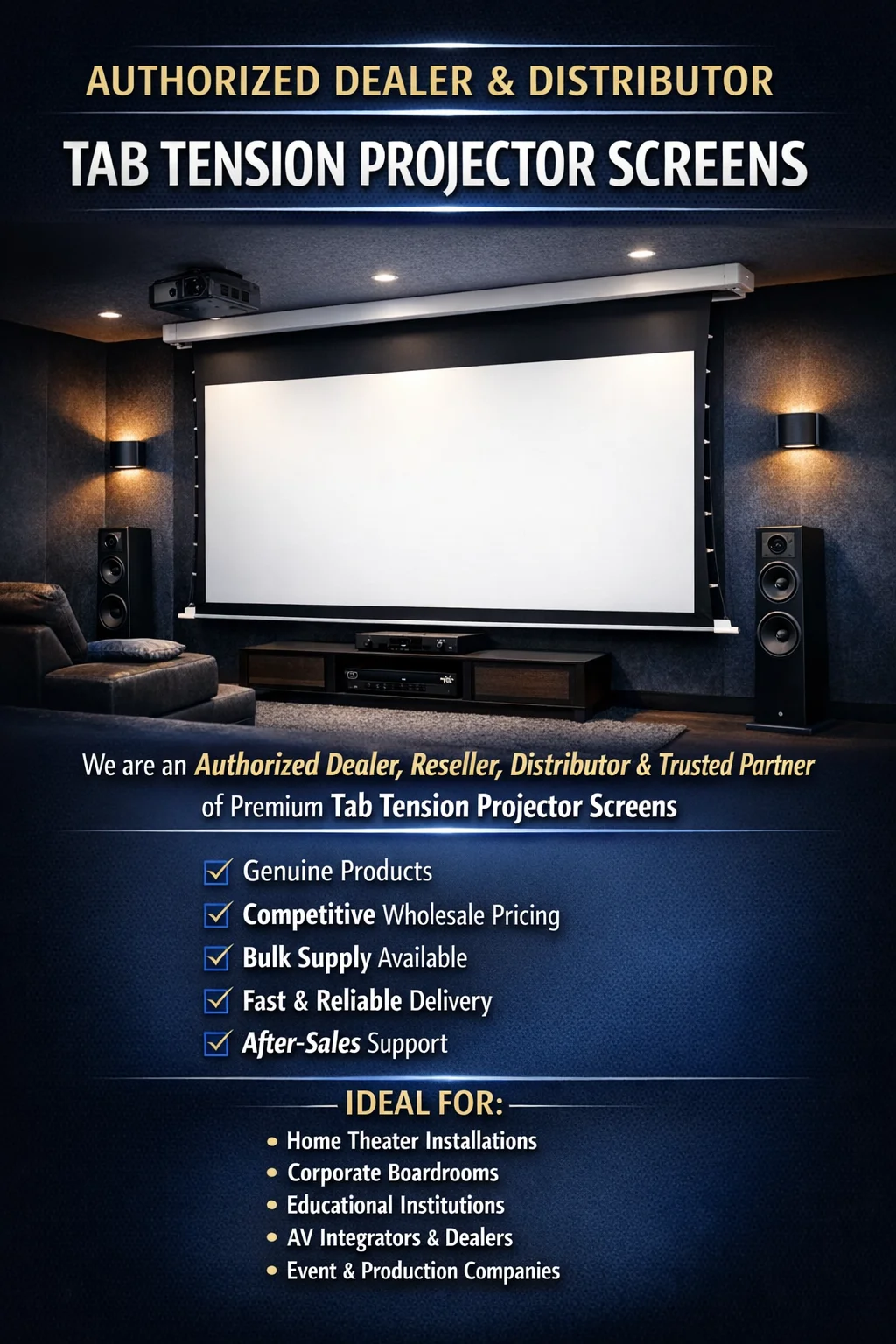 Severtson Tab Tension Projector Screen