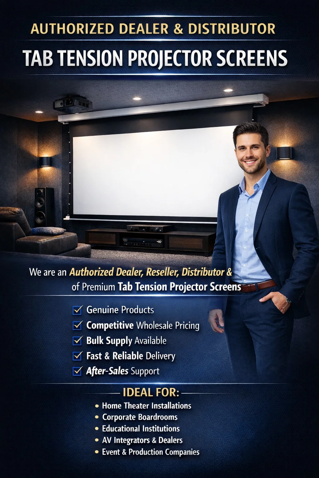 Professional Severtson Tab Tension Projector Screen Solutions