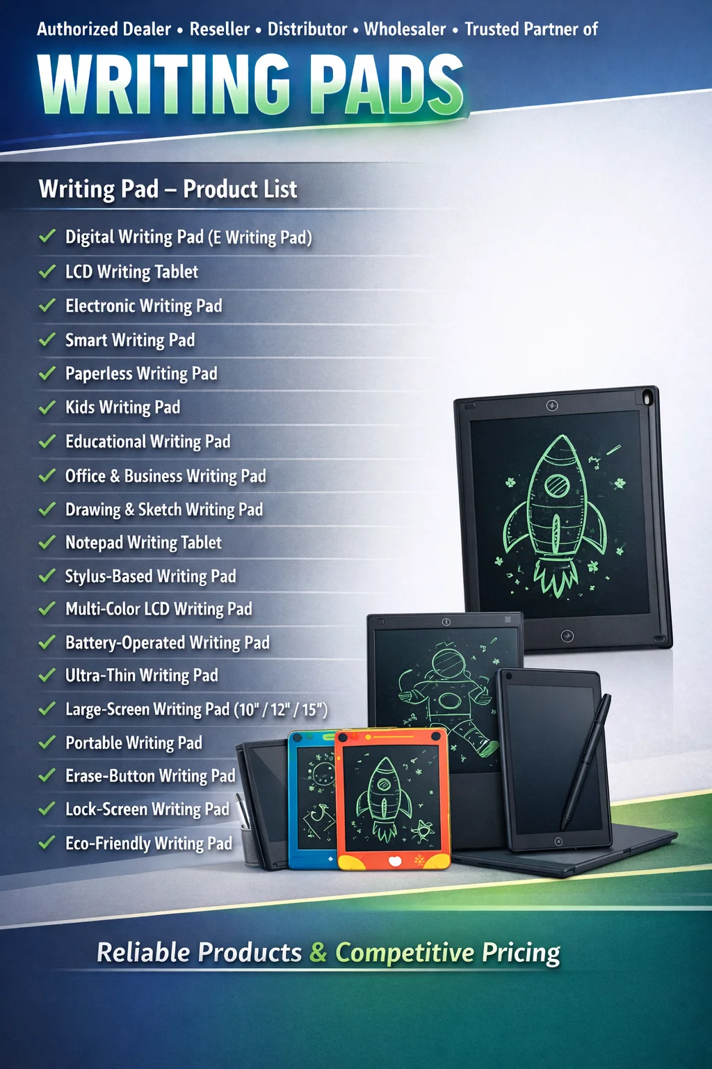 Writing Pad Features